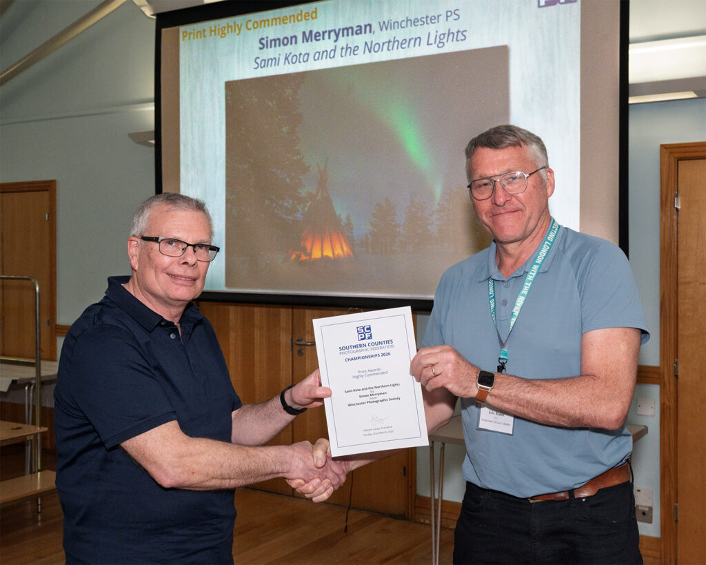 Eddie Hyde presents Simon Merryman's certificate