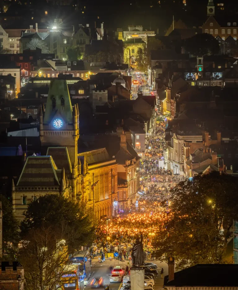 Eric Blake_Winchester Torchlight Procession from St Giles Hill